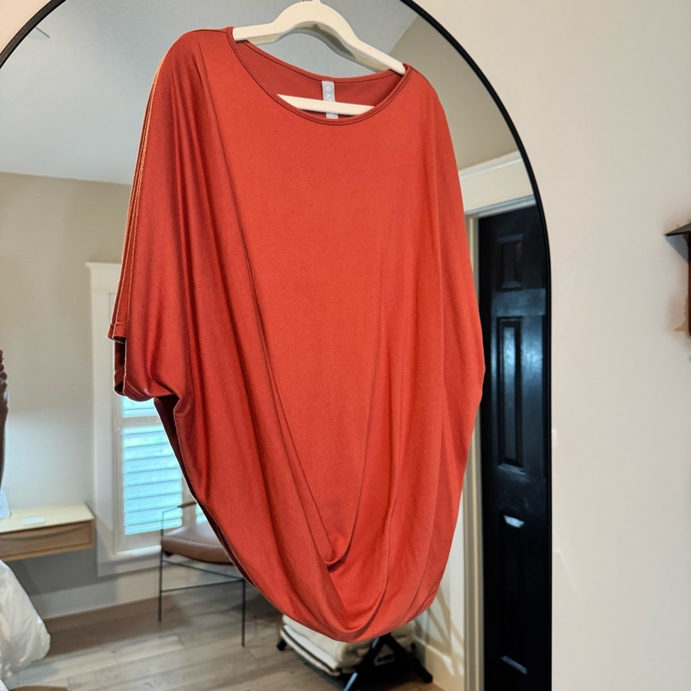 Athleta Deep orange XS dolman tee